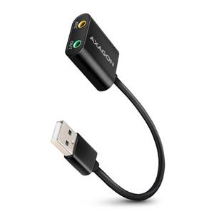 AXAGON ADA-12 USB - cable audio USB zvukovka s 15 cm kablíkem a kovovým tělem