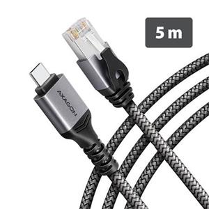 AXAGON ADE-CM50 USB-C Gigabit Ethernet adaptér s integrovaným síťovým CAT6 kabelem RJ-45 (5 m)