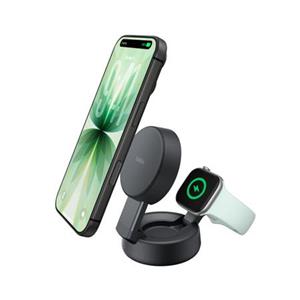 Belkin UltraCharge™ PRO Qi2 25W 2v1 Magnetická nabíječka pro iPhone/Apple Watch/Airpods, tmavě šedá