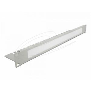 Delock 19” Kartáč pro správu kabelů s nosnou deskou kabelů, 1U, šedá