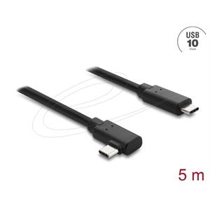 Delock Aktivní optický kabel USB 10 Gbps USB Type-C™, ze zástrčky na zástrčku, pravoúhlý, 5 m