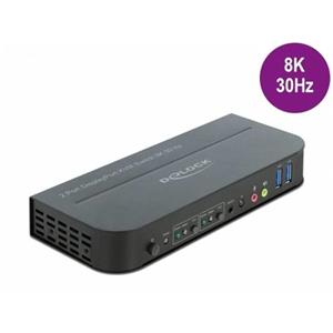 Delock DisplayPort 1.4 KVM Switch 8K 30 Hz s USB 3.0 a Audio