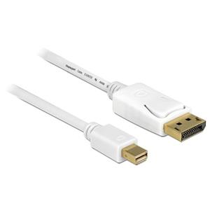 Delock kabel mini Displayport samec > Displayport samec 3 m, bílý