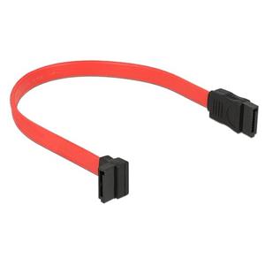 Delock kabel SATA 22cm nahoru/přímý červený