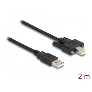 Delock Kabel USB 2.0 Typ-A samec na Typ-B samec se šroubky 2 m