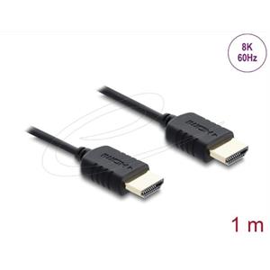 Delock Koaxiální kabel High Speed HDMI 8K 60 Hz 48 Gbps s pleteným opláštěním 1 m