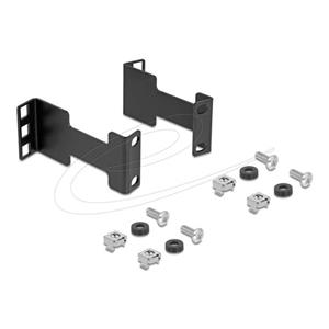 Delock Montážní sada adaptéru, rozšíření hloubky serverového regálu k zvětšení montážní hloubky až o 10 cm, 1U, černá