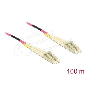 Delock Optický kabel LC Duplex na LC Duplex, multimód, OM4, 100 m