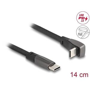 Delock Plochý páskový kabel USB 2.0 ze zástrčkového konektoru USB Type-C na zástrčkový konektor USB Type-C, pravoúhlý