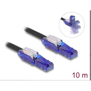 Delock Síťový kabel RJ45, Cat.6, UTP, s výklopnými zástrčkovými konektory (180°), 10 m
