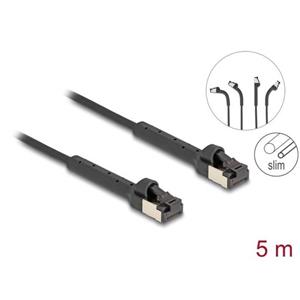 Delock Síťový kabel s rozhraním RJ45 Slim, Cat.6A, U/FTP, ohebný, černý, 5 m
