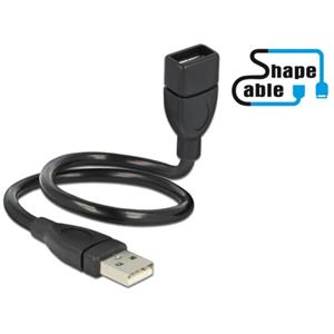 Delock USB 2.0 kabel samec > A samice ShapeCable 0,35 m
