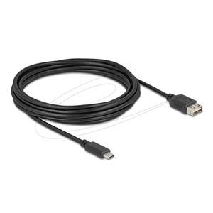 Delock USB 2.0 kabel USB Type-C samec na EASY USB Type-A samice 5 m, černý