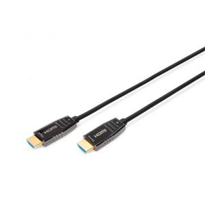 Digitus HDMI 2.1 AOC hybridní optický kabel, Type A M/M, 15m, UHD 8K@60Hz, CE, gold, bl