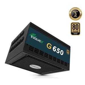 EVOLVEO G650 zdroj 650W, 80+ GOLD, ATX 3.1, PCIe 5.1, aPFC, 140mm ventilátor, modulární, záruka 3 roky, černý