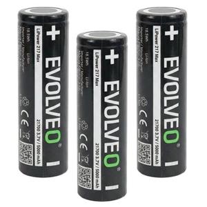 EVOLVEO LiPower 217 Max 5000 – Li-ion baterie 21700 (3.7 V / 5000 mAh) 3 ks