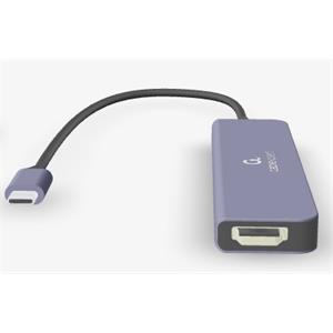 GEMBIRD A-CM-COMBO6-02 víceportový adaptér USB Type C 6v1 Hub + HDMI + čtečka karet