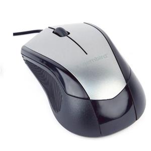 GEMBIRD MUS-3B-02-BG optická myš 1000 DPI USB černá / vesmírně šedá