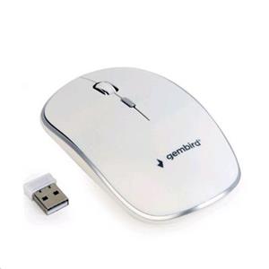 Gembird Myš MUSW-4B-01-W, bílá, bezdrátová, USB nano receiver
