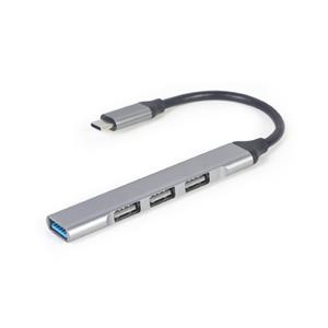 Gembird USB Type-C hub 4-portový USB 3.1 (Gen 1),stříbrný