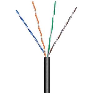 goobay TP Kabel 4x2,drát UTP Cat5e AWG24, 100m, černá, venkovní provedení