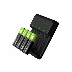 Green Cell Sada nabíječky VitalCharger a 4x dobíjecí baterie AA 2000mAh Ni-MH