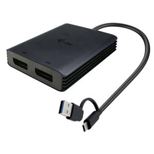 I-Tec USB-A/USB-C Dual 4K DP Video Adapter