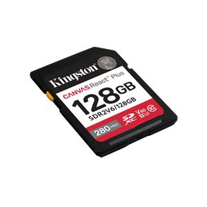 KINGSTON 128GB Canvas React Plus SDXC UHS-II 280R/100W U3 V60 for Full HD/4K