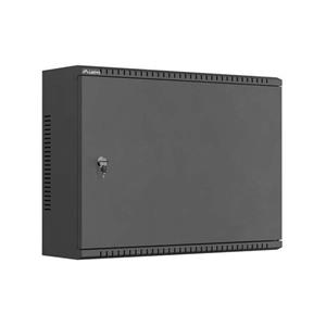 LANBERG Instalační skříň TPR 10" / 19" s MESH panelem 560 × 420 × 180 mm, černá(sestavená)