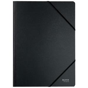 LEITZ Ekologické kartonové desky na dokumenty s gumičkou RECYCLE, kartonové, A4, černá