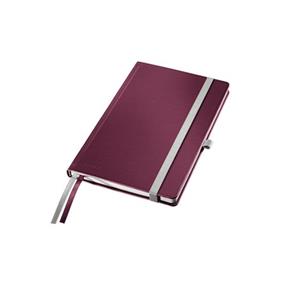 LEITZ Zápisník STYLE A5, tvrdé desky, linkovaný, granátově červená