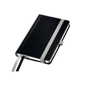 LEITZ Zápisník STYLE A6, tvrdé desky, čtverečkovaný, saténově černá