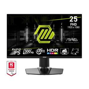 MSI MAG 255PXF 24,5" Rapid IPS/FHD/300Hz/0,5ms/2xHDMI/DP/Výškově nastavitelný/Pivot/černá