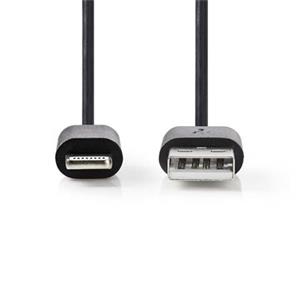 Nedis CCTB39650AL10 - Lightning Kabel| Apple Lightning 8pinový | USB-C™ Zástrčka | 1 m | Hliník / Stříbrná