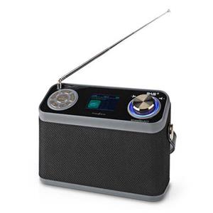 Nedis RDDB5110BK - DAB+ Rádio- Stolní Provedení/ DAB+ / FM | 2.4 " | Digitální | 24 W | Bluetooth® Budík | Černá