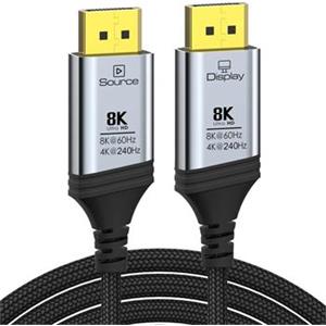 PremiumCord 8K Optický DisplayPort 1.4 přípojný kabel M/M, zlacené zastříknuté konektory, 10m