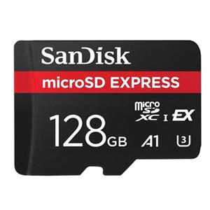 SanDisk Express microSD Card 128GB, Up to 880MB/s Read, Up to 480MB/s Write, 100MB/s Sustained Write, U3, C10