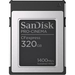 SanDisk PRO-CINEMA CFexpress Type B Card? 320GB up to 1700MB/s Read, up to 1500MB/s Write