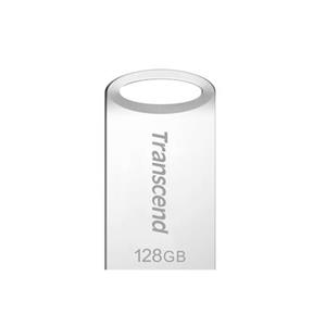 Transcend 128GB JetFlash 710S, USB 3.1 Gen 1 flash disk, malé rozměry, stříbrný kov