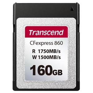 Transcend 160GB CFexpress 860 NVMe PCIe Gen3 x2 (Type B) paměťová karta, 1750MB/s R, 1500MB/s W