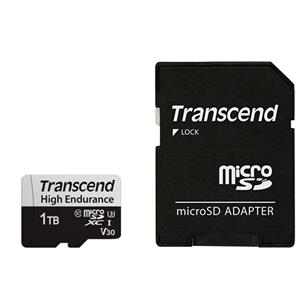 Transcend 1TB microSDXC 350V UHS-I U1 (Class 10) High Endurance paměťová karta, 100MB/s R, 85MB/s W