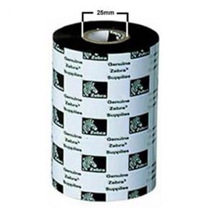 Zebra Resin Ribbon, 83mmx300m (3.27inx984ft), 5095; High Performance, 25mm (1in) core, 6/box
